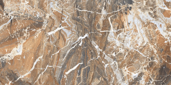 Glossy Glazed Porcelain Tiles Mistero Brown