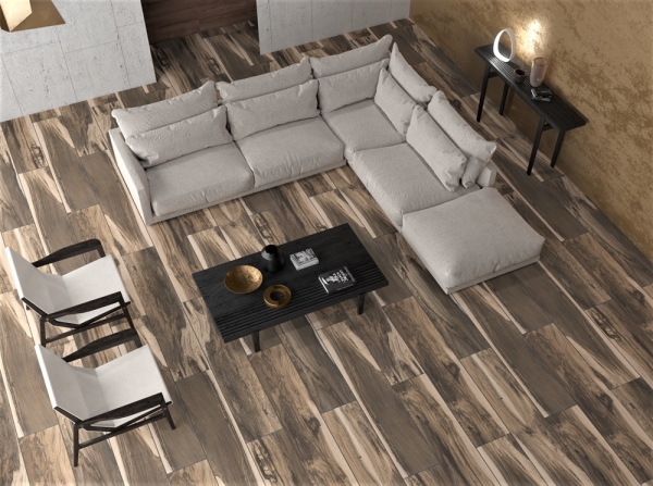 Plain Wooden Plank Tiles Latina Brown