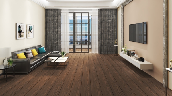 Plain Wooden Plank Tiles Walnut Choco