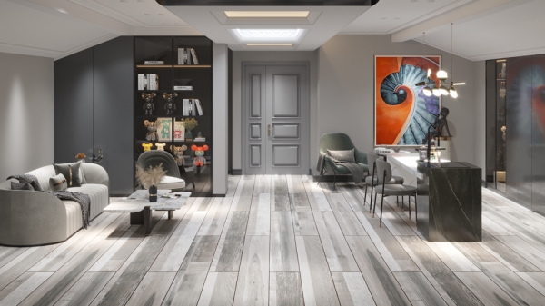 Plain Wooden Plank Tiles Forest White