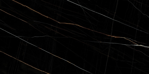 High Gloss Porcelain Slab Tile Saint Laurent Black