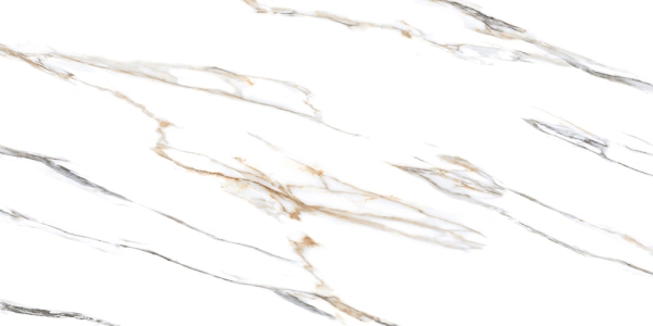Glossy Glazed Porcelain Tiles Fosil Statuario