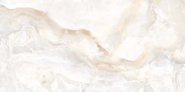Glossy Glazed Porcelain Tiles Onyx Sparten White