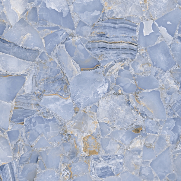 Glossy Glazed Porcelain Tiles Porfido Azul