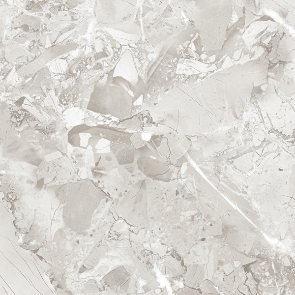 Glossy Glazed Porcelain Tiles Sparkle Grey
