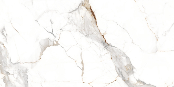 Glossy Glazed Porcelain Tiles Statuario Cafe Gold