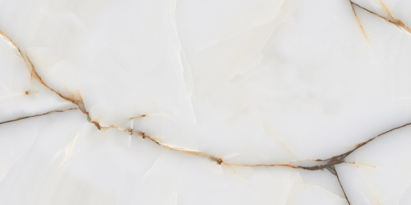 Magic Marble Glazed Porcelain Tiles Lerox White